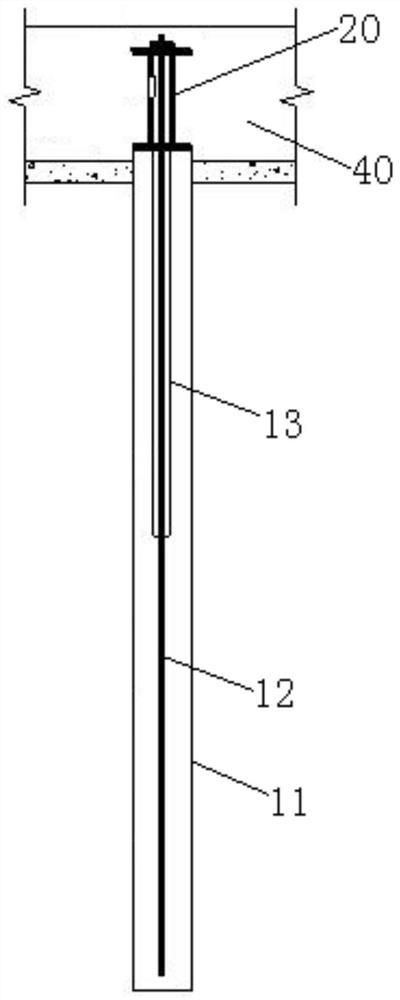 Anti-floating anchor rod and basement bottom plate construction method