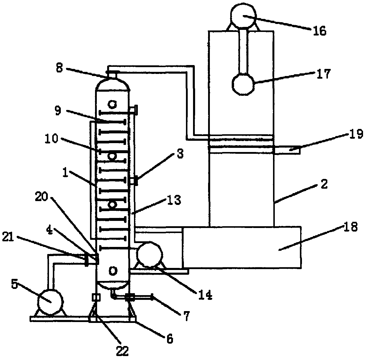 Separation device for reaction product of chemical fine organic synthesis
