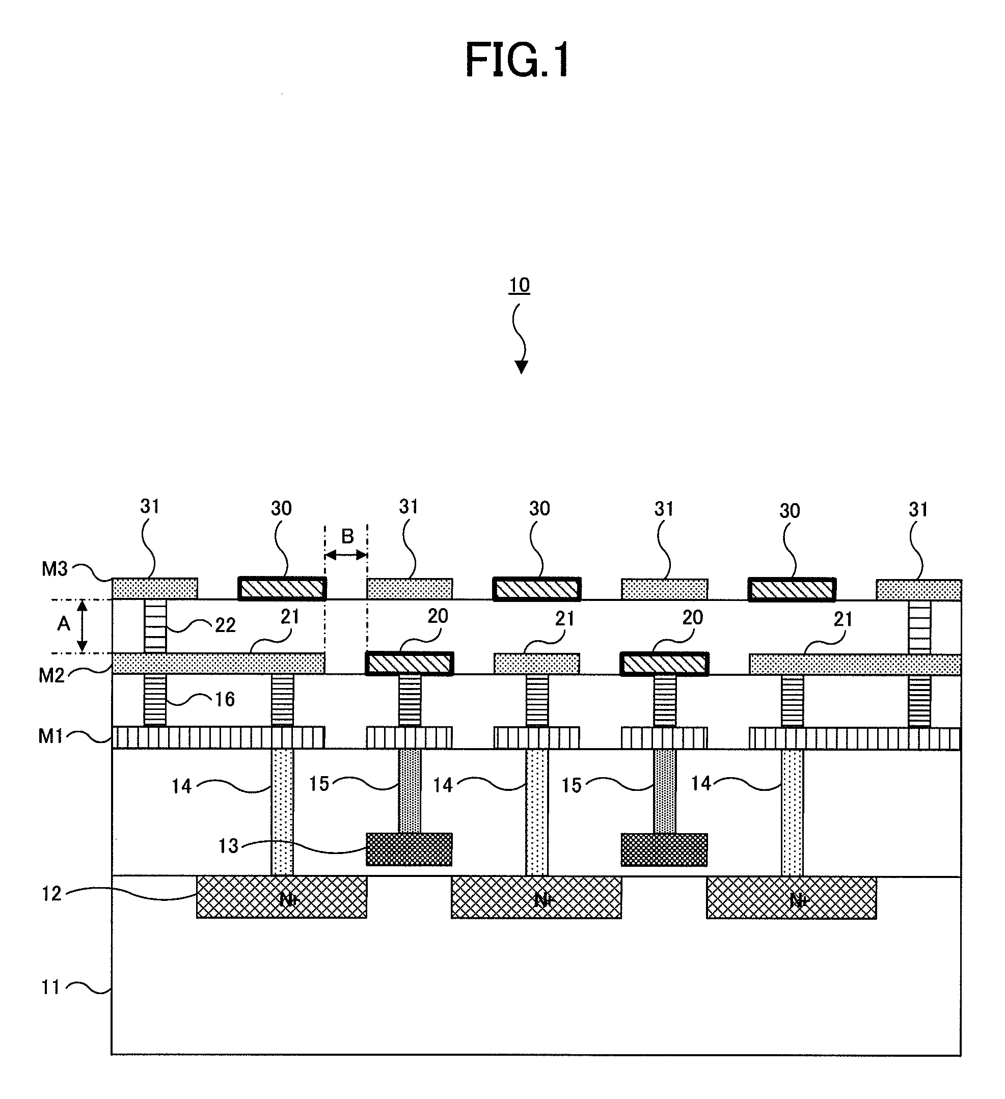 Semiconductor device having shield structure