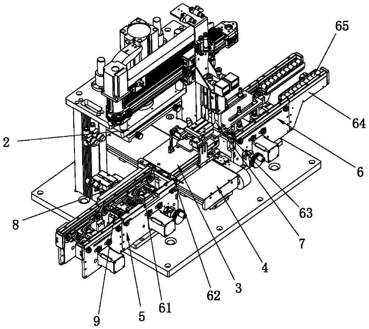 Online battery cover pressing machine