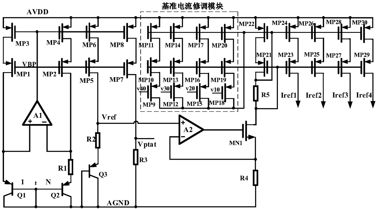 High-precision temperature sensor circuit