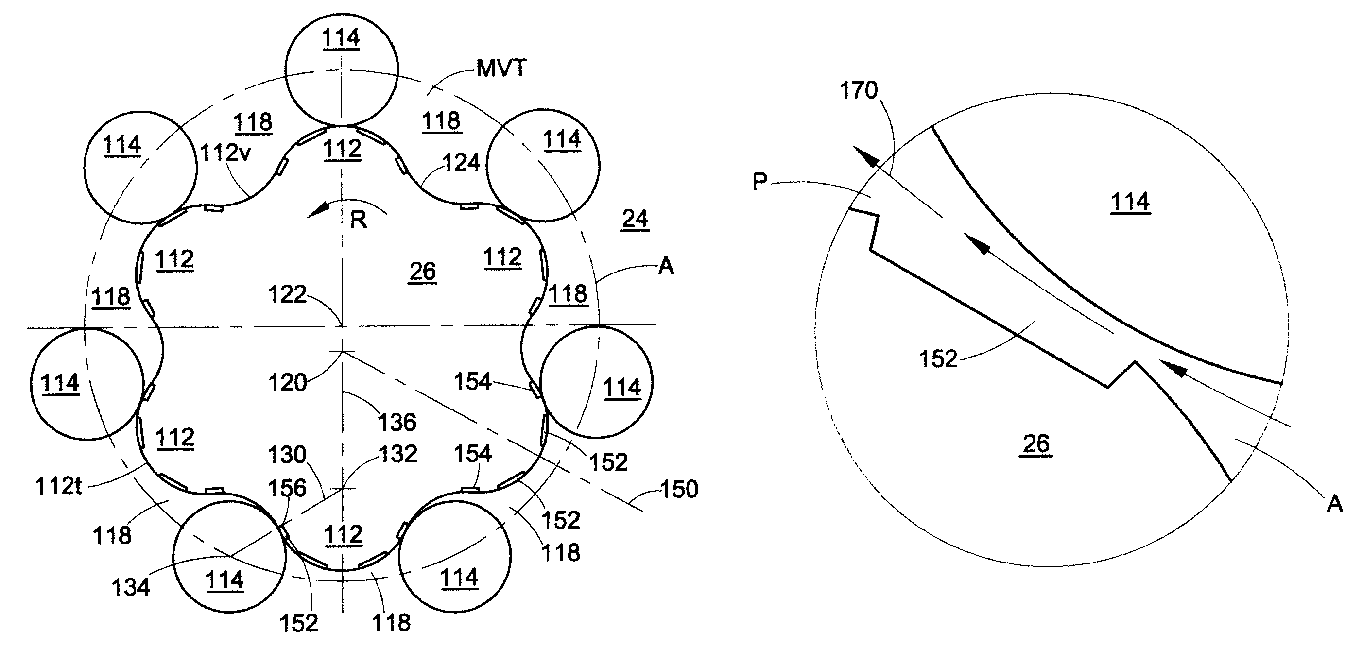 Rotor with cut-outs