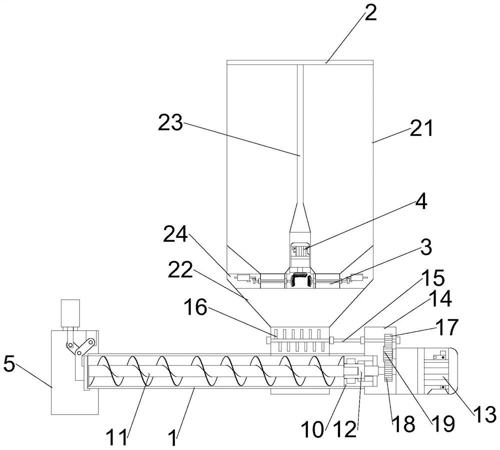 Automatic feeding device of full-automatic intelligent digital nutrition brewing machine