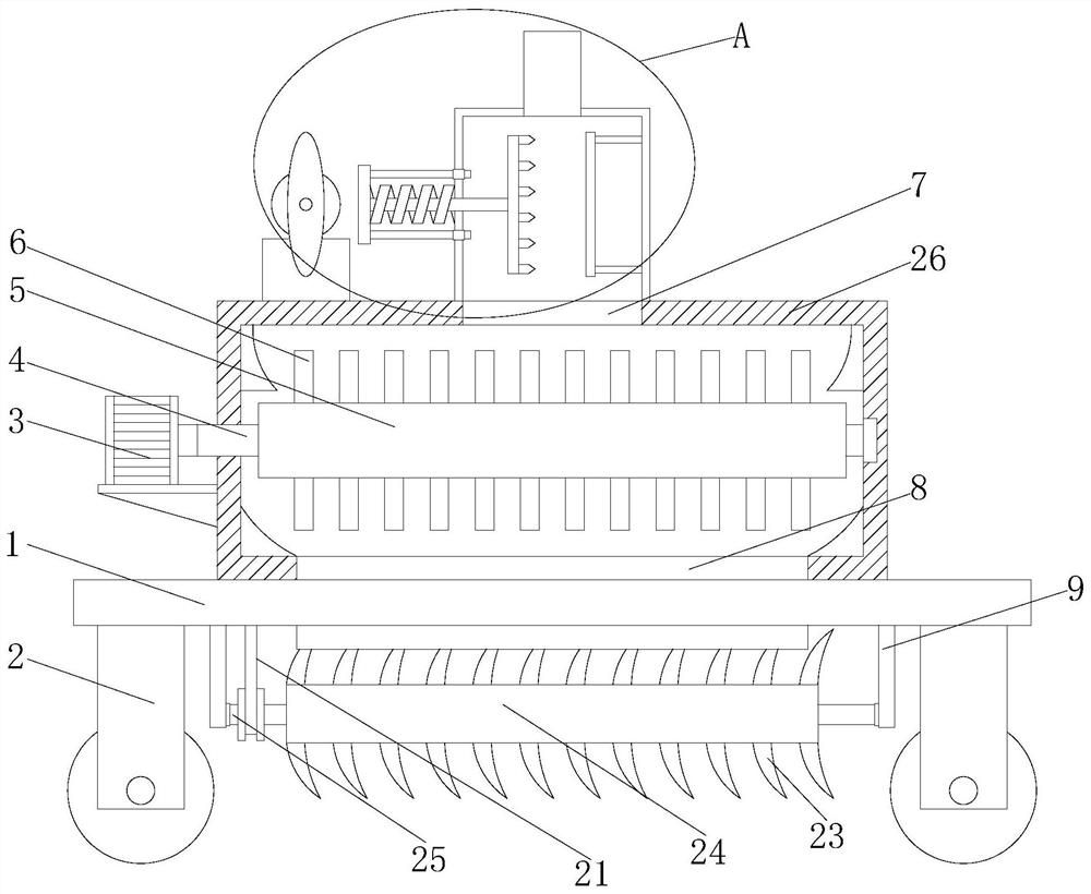Straw smashing and returning device for agricultural planting