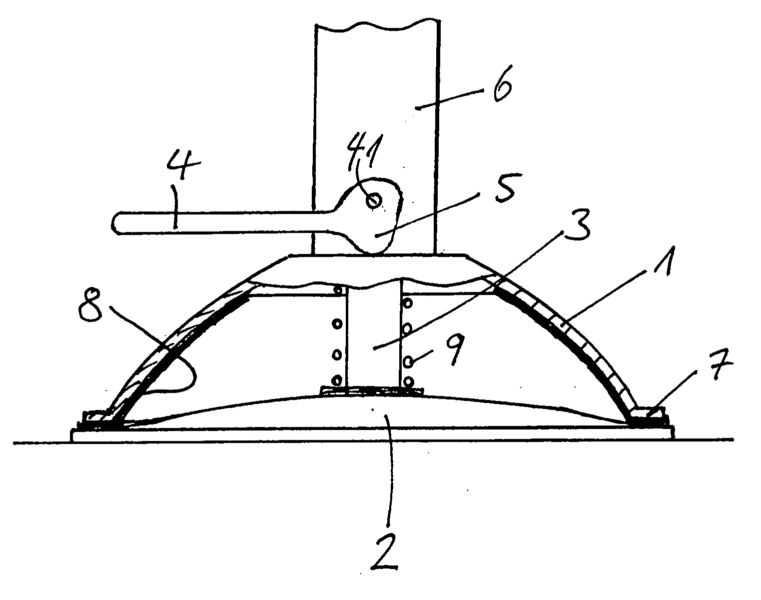 Suction base for an apparatus support device