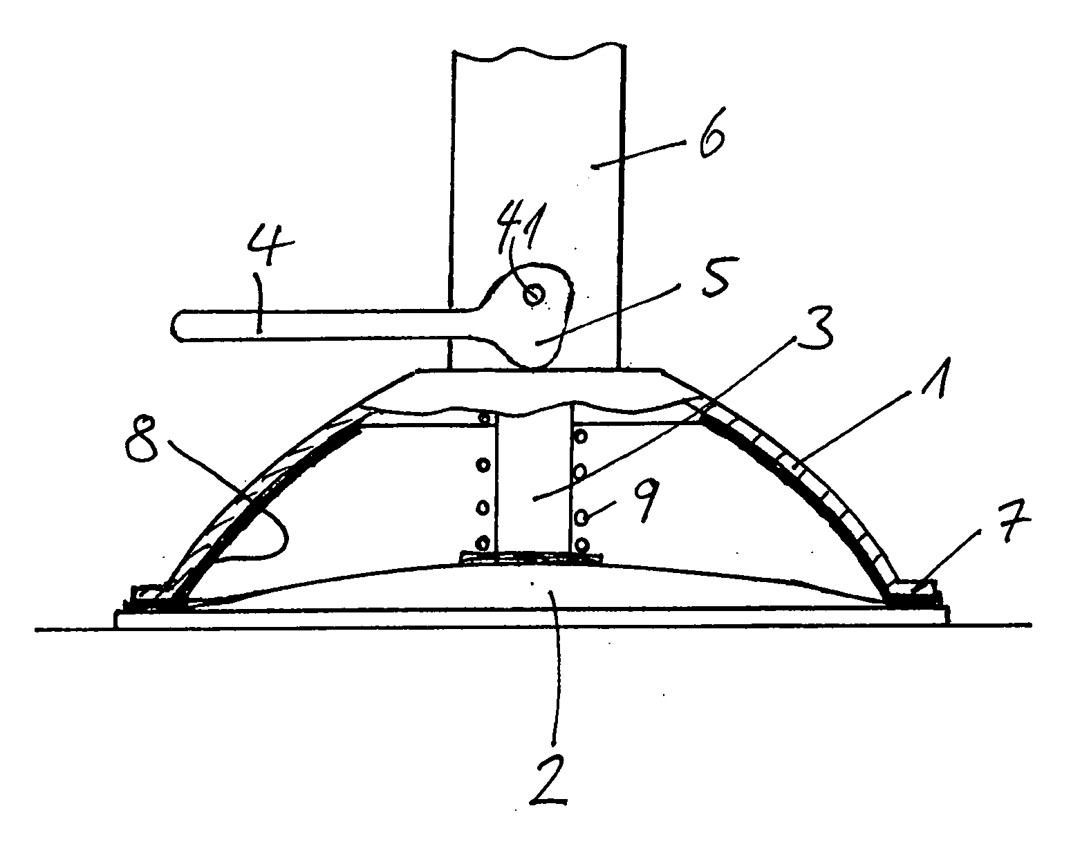 Suction base for an apparatus support device