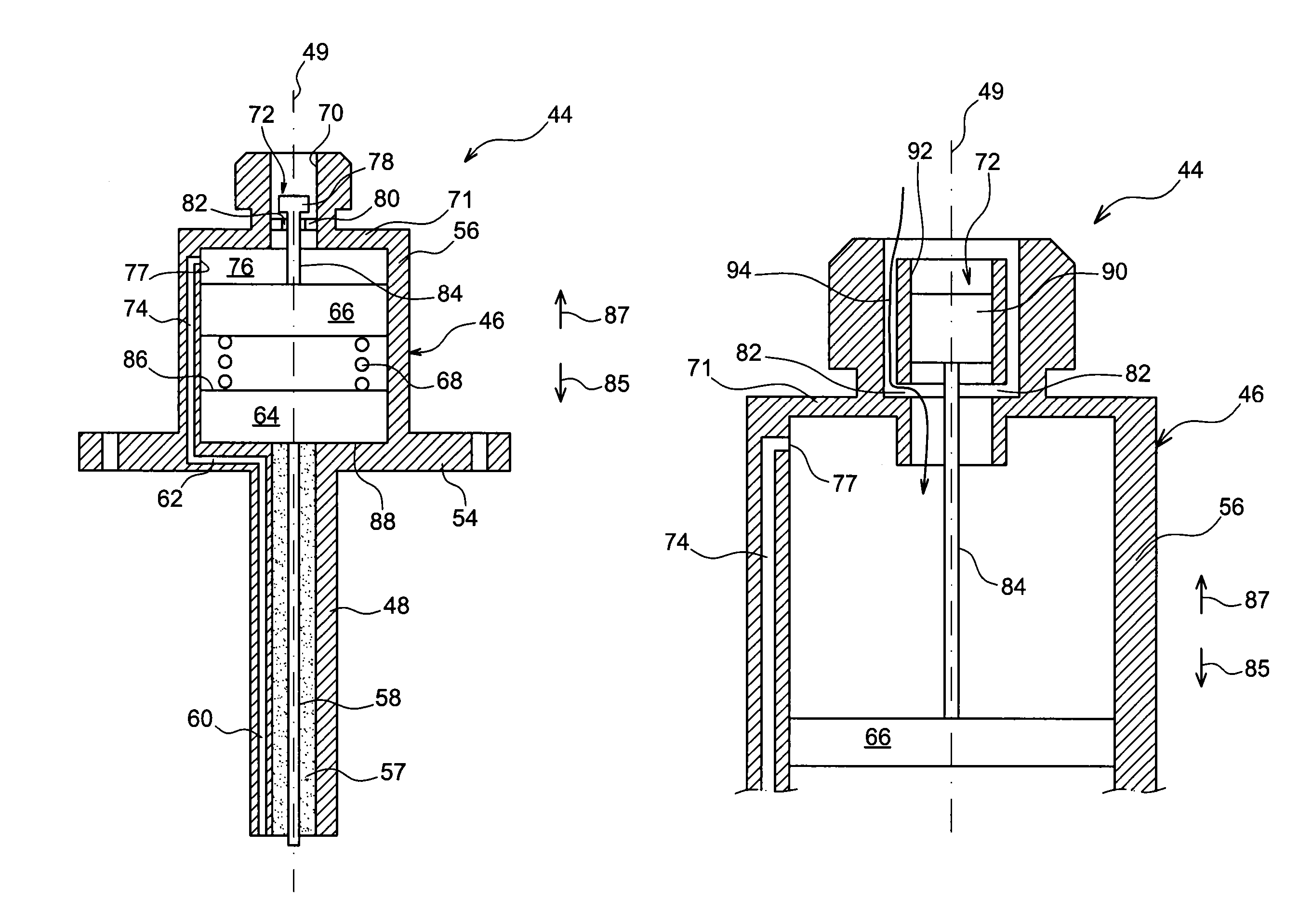 Ignition device and method for a turbomachine combustion chamber