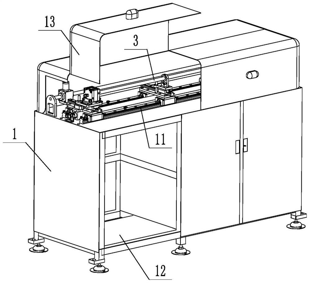 A rear positioning device for a numerically controlled lathe