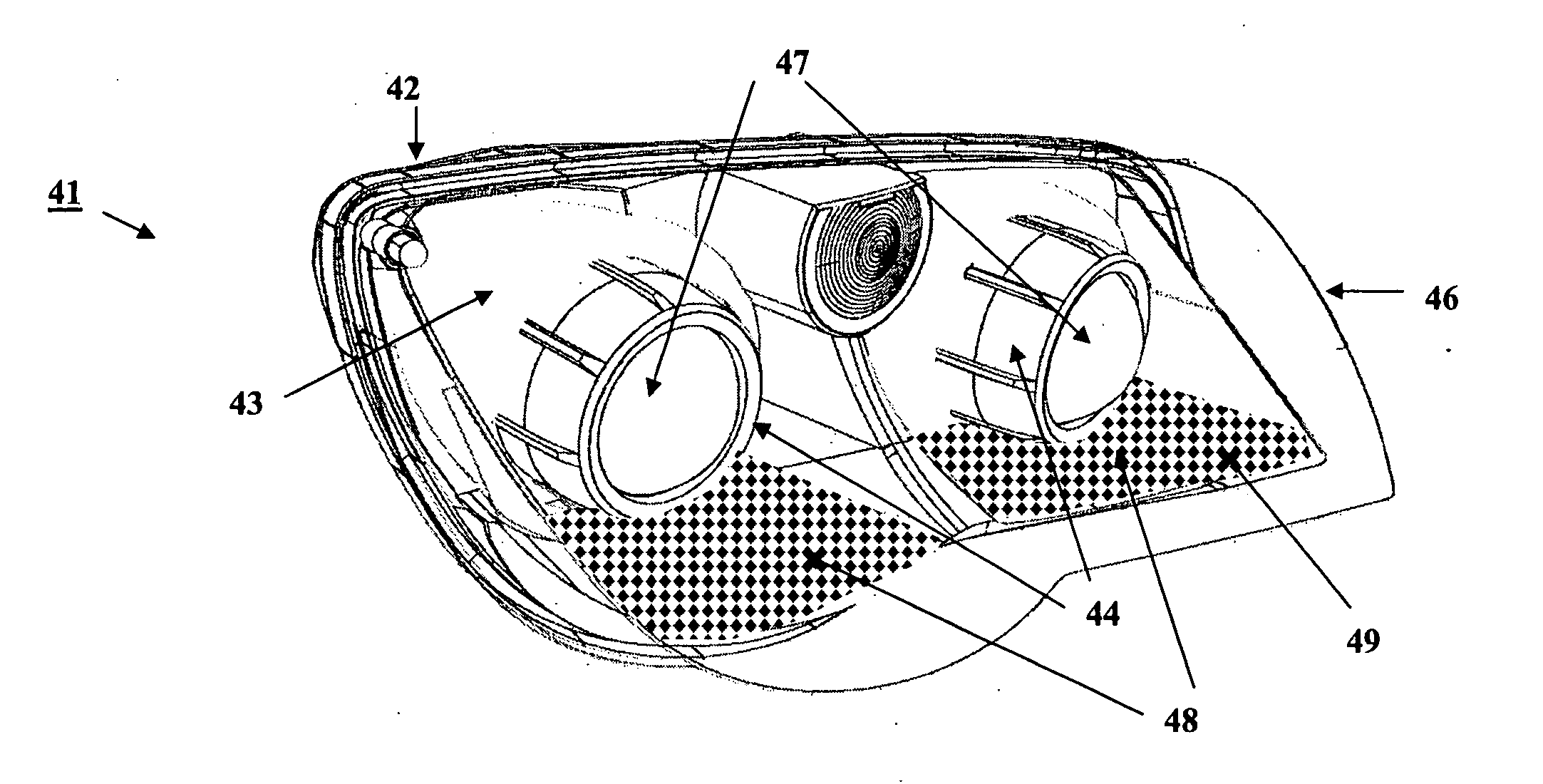 Method of forming a decorative motif on a component of lighting or indicating apparatus for a motor vehicle