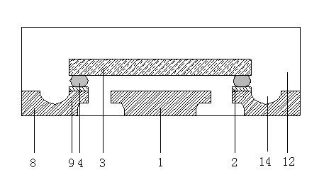 Multi-circle arranged IC (integrated circuit) chip packaging member and producing method thereof