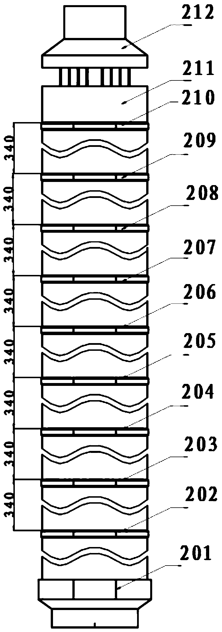 A double-layer measurement system and method for the deformation of a fuel assembly