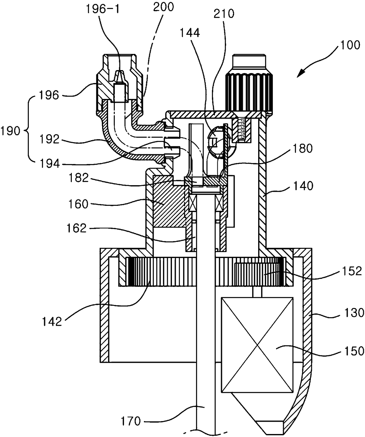 Desk type liquid chemical spraying device