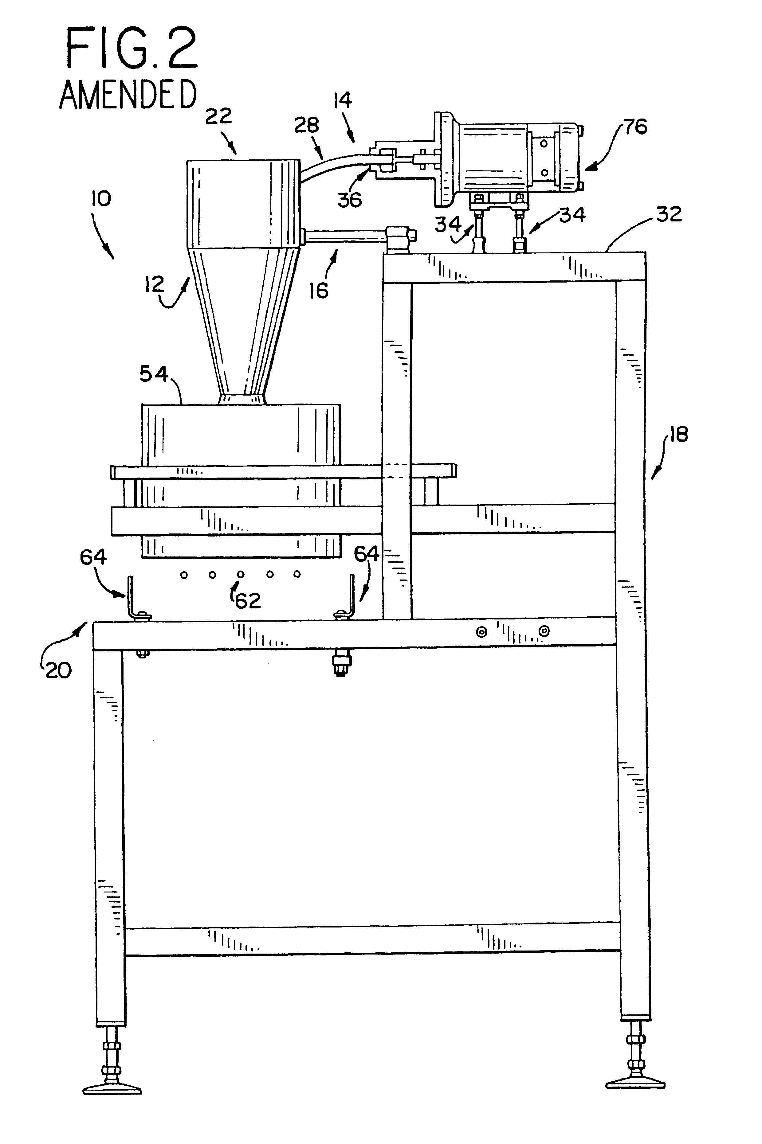 Apparatus for dispensing a quantity of material on a shell