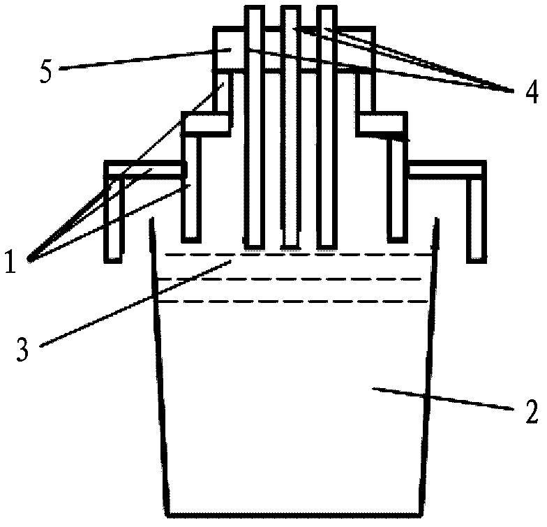 Water-cooled furnace lid for refined-smelting ladle furnace, and slag removal method of dust-proof flue of water-cooled furnace lid