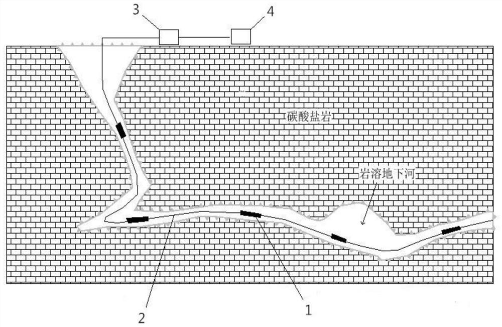 Pipeline karst underground space detection device and method based on WIFI positioning