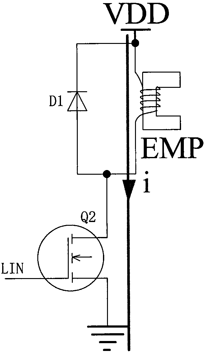 A magnetic force control circuit for electromagnetic poles of magnetic suspension bearings based on double bridge structure