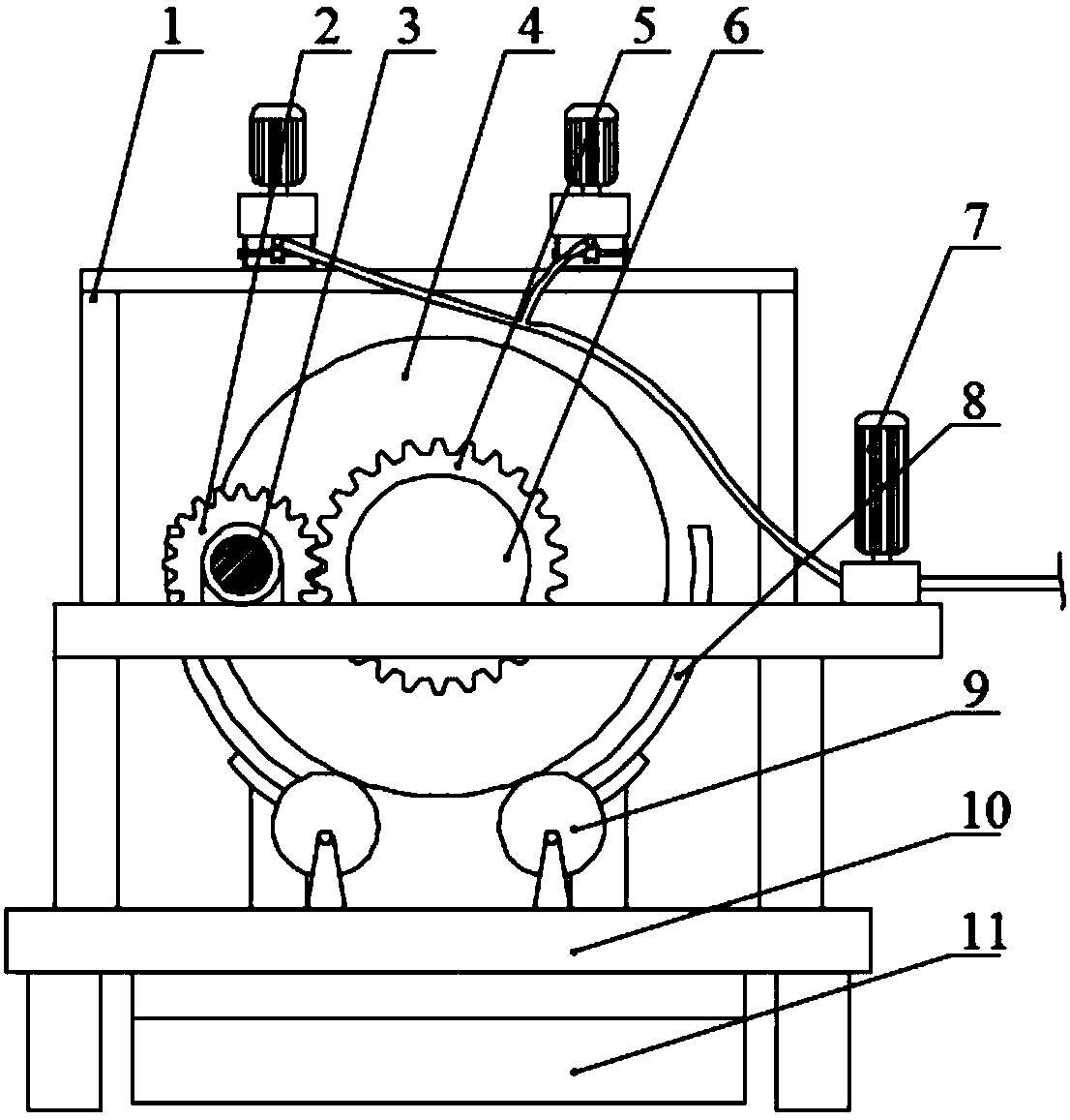 Centrifugal cleaning device for perilla leaves