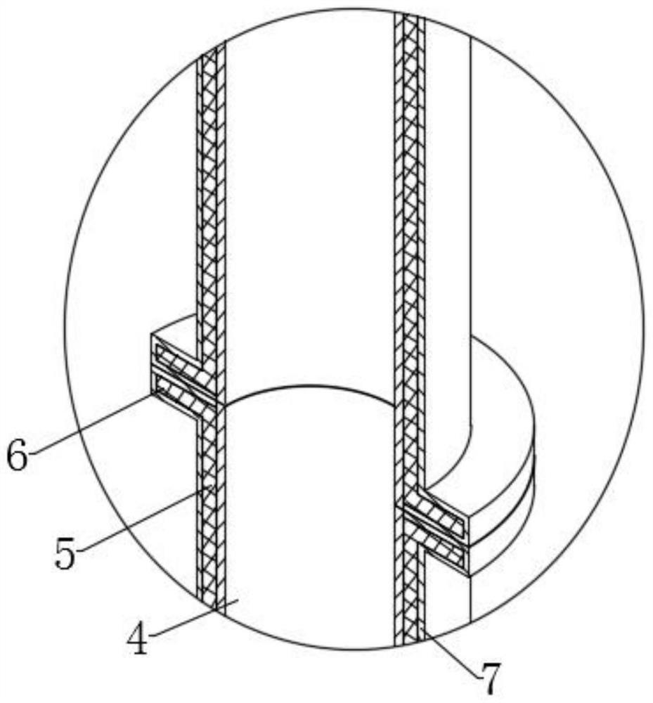 Composite material electric pole of braided structure