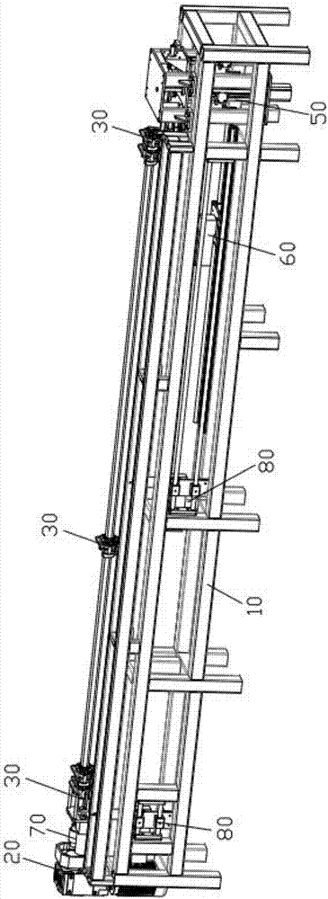 Executing mechanism and hexagonal wire netting side locking device with executing mechanism