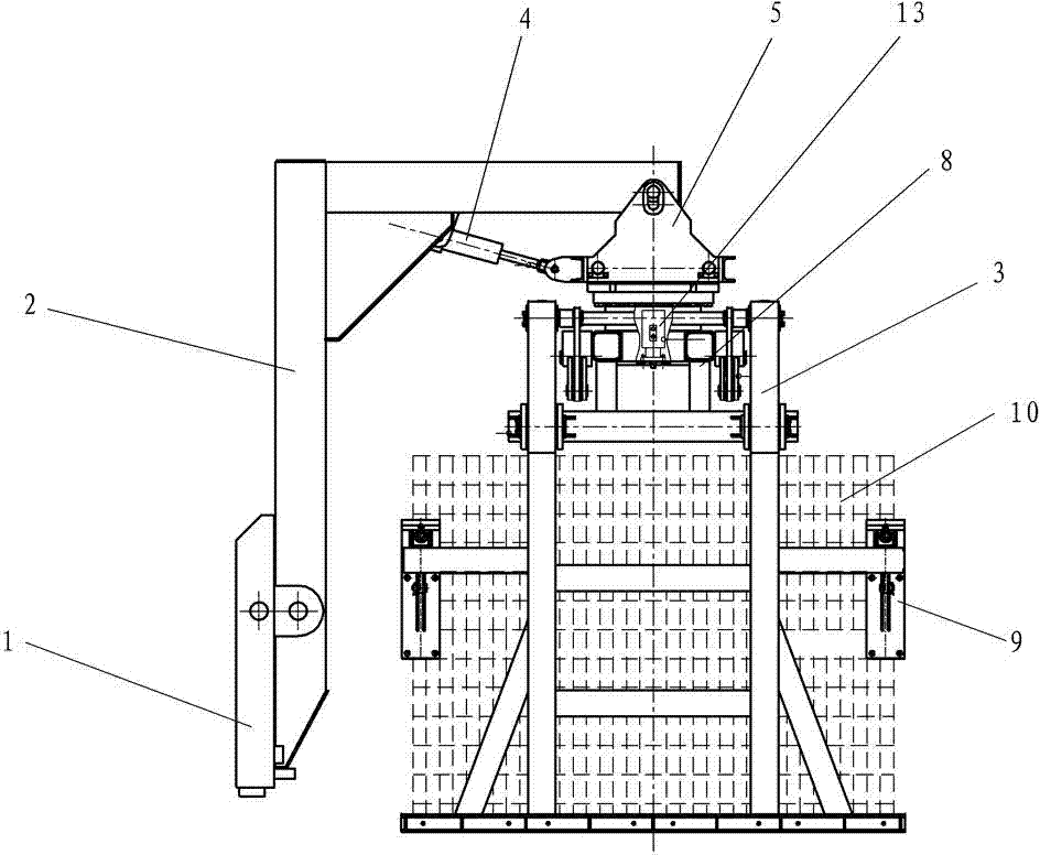 Clamping device and brick clamping machine using same