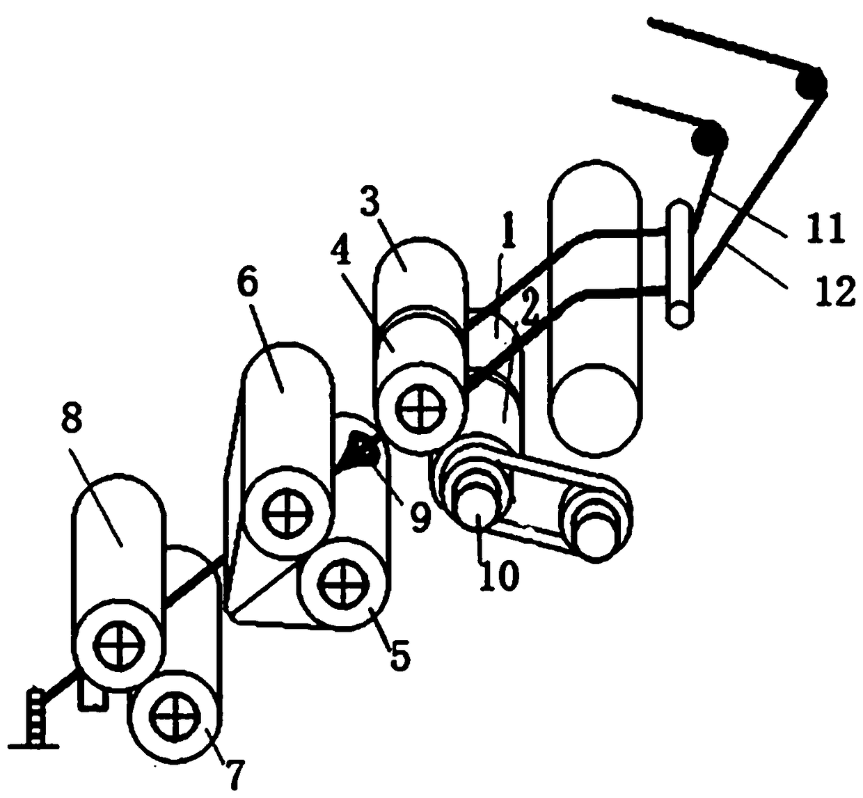 Method for spinning colorful slub or dotted yarn based on two-component two-stage drafting