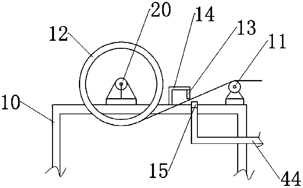 Thermoplastic film coiling device capable of automatically cutting