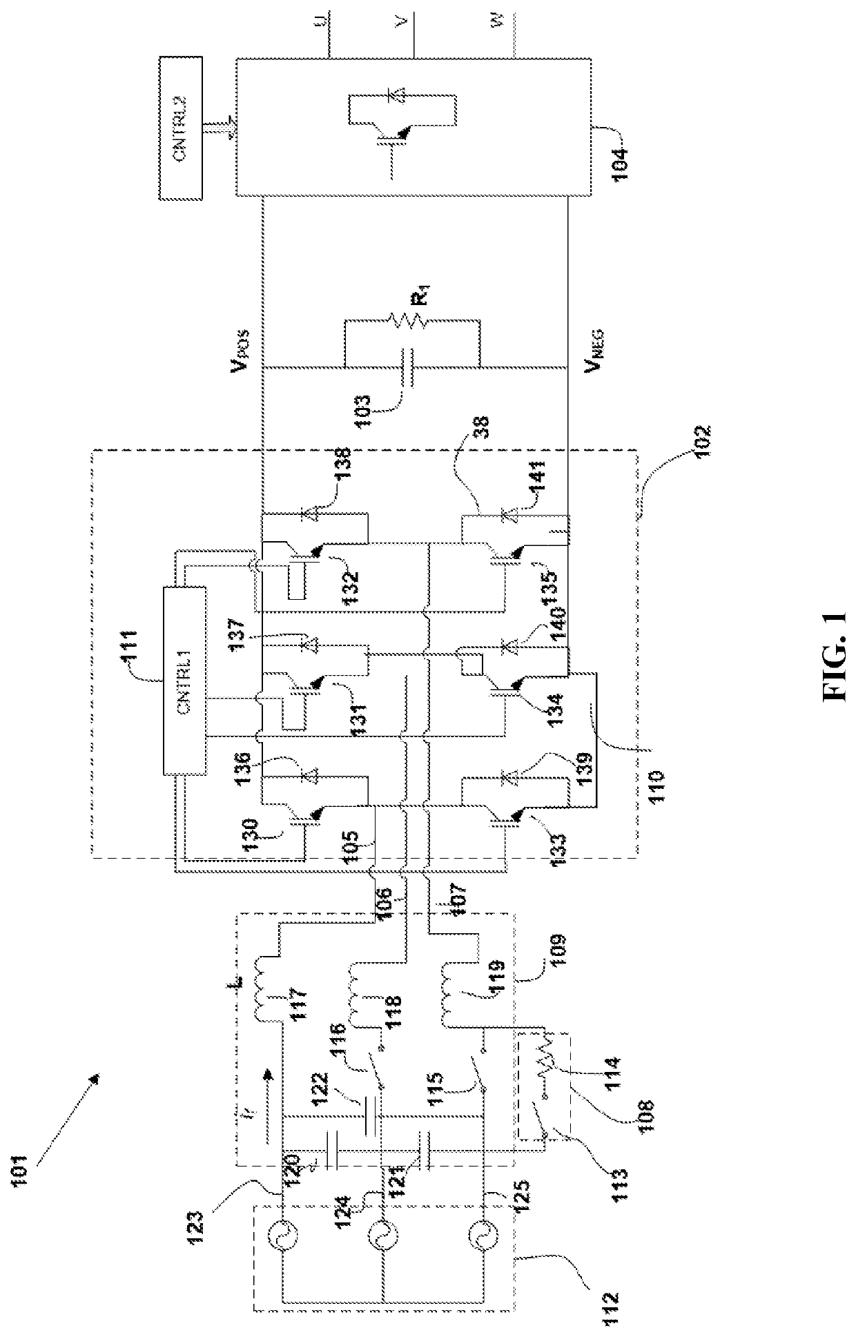 Voltage doubling variable frequency drive