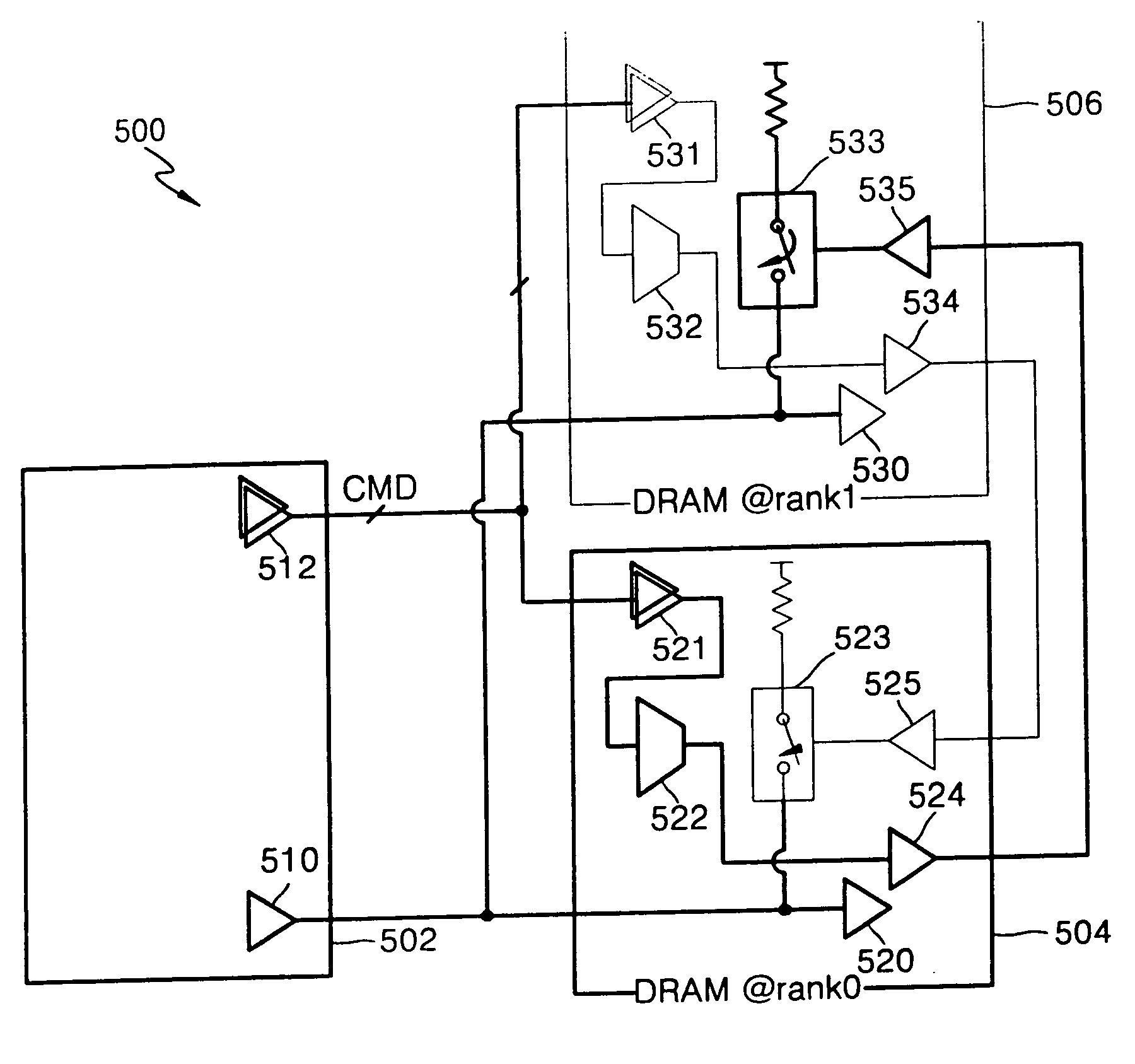 Memory module system with efficient control of on-die termination