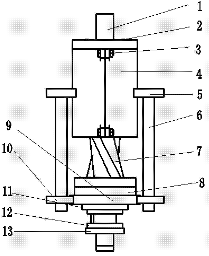 Tension-torsion combined fatigue testing device