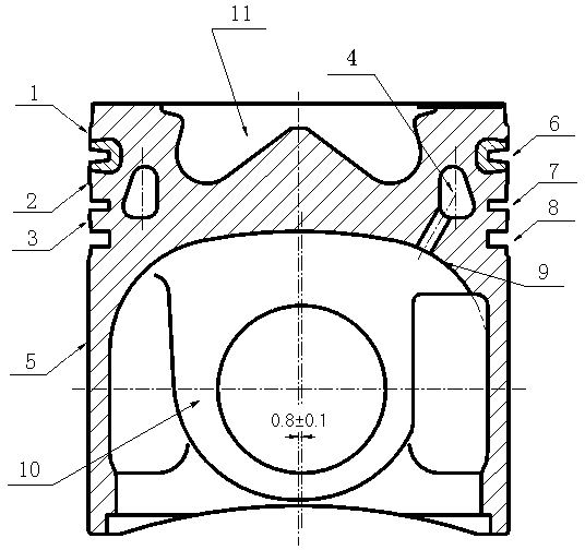 Pressurizing oil-saving type piston of diesel engine