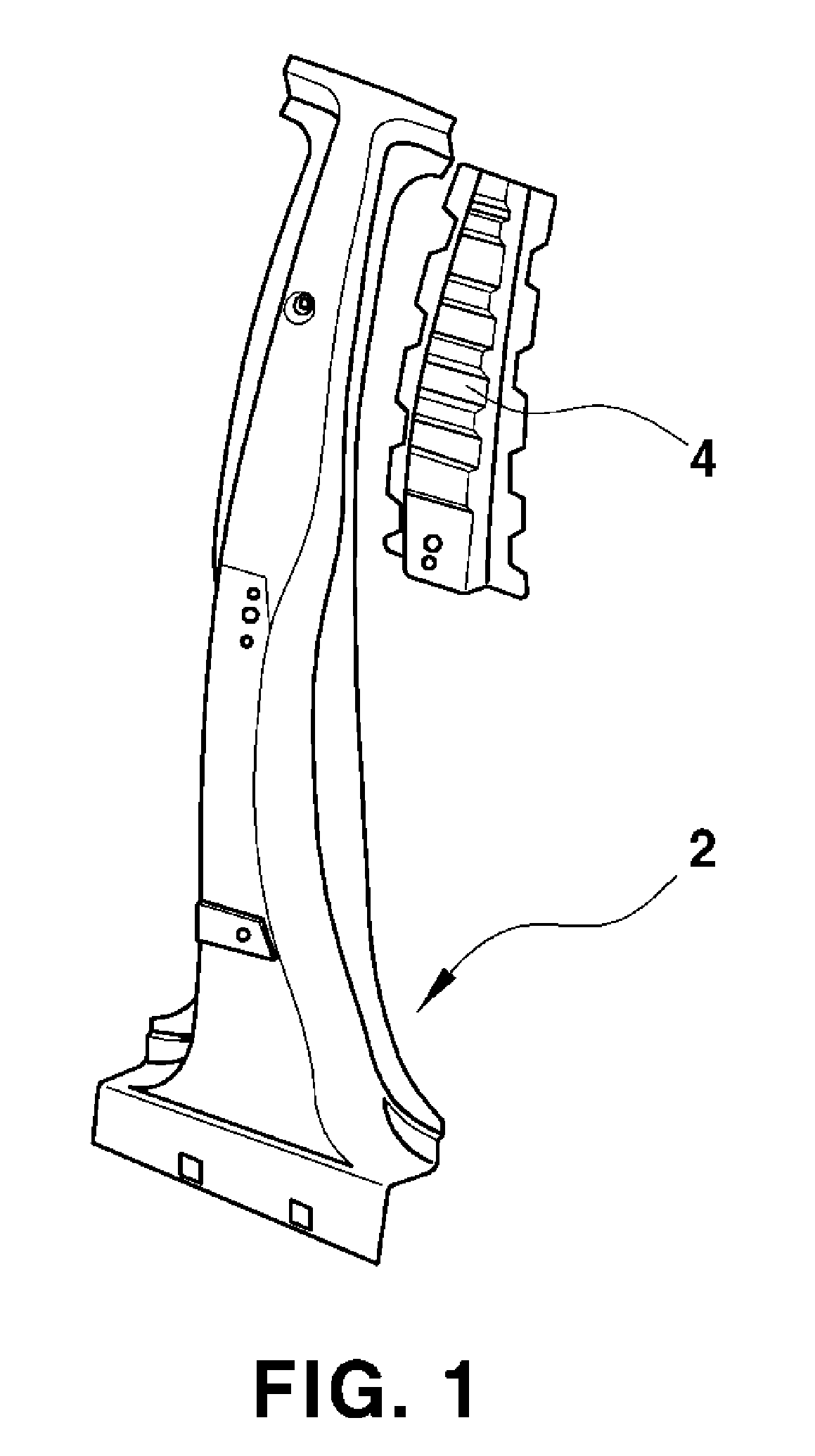 Outer panel for pillar of vehicle, and method and rolling apparatus for manufacturing the same