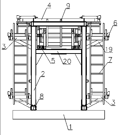 Extended type multi-platform railway tunnel operation trolley