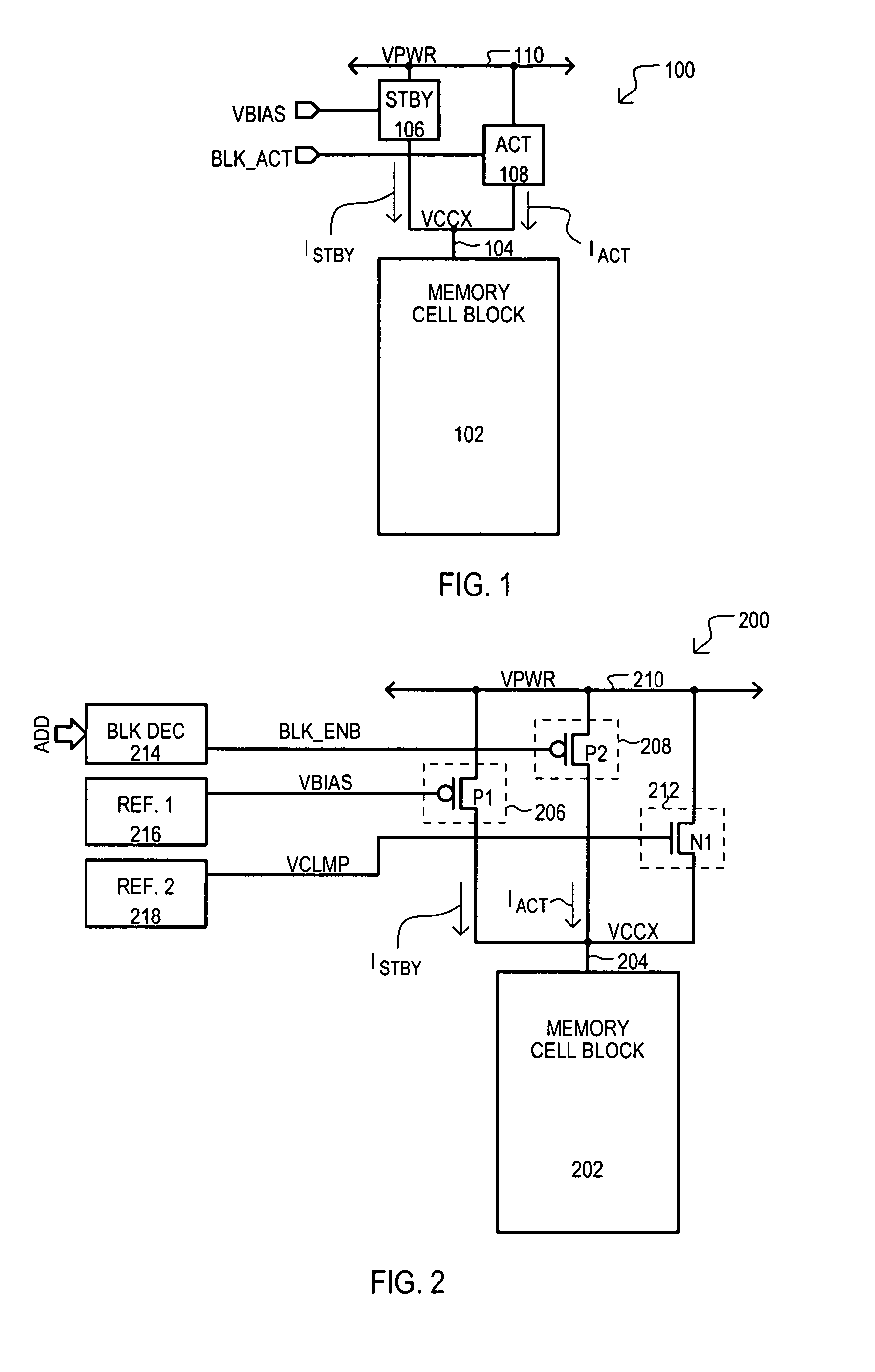 Current source architecture for memory device standby current reduction