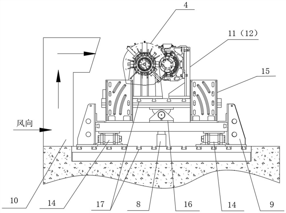 Fault simulation test system for bullet train wheel set assembly