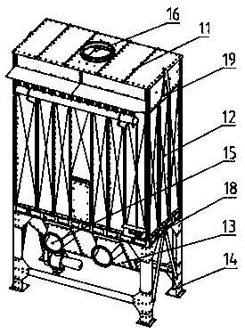 Pure-bolt-connection pulse bag type dust collector