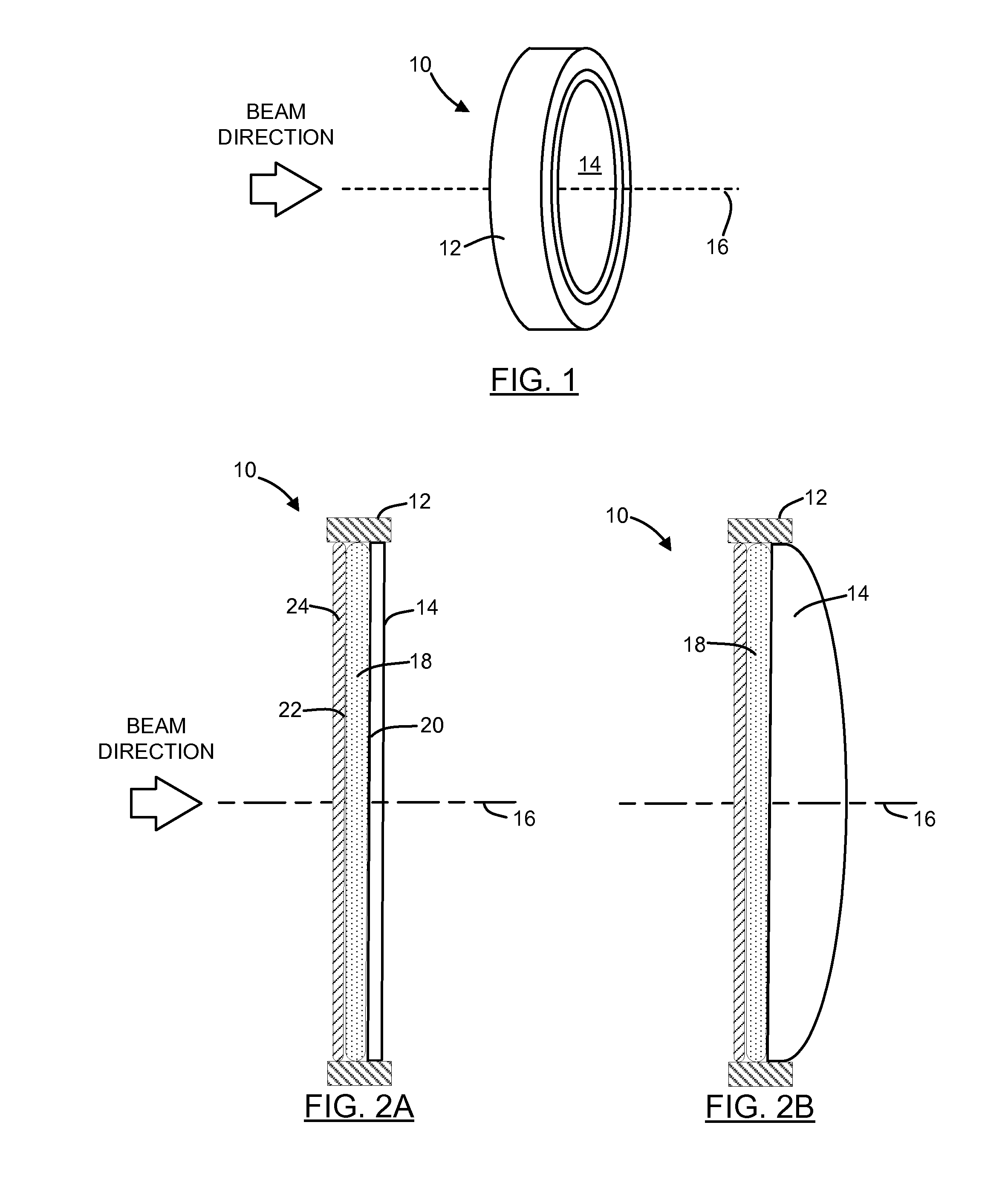 Solid elastic lens element and method of making same