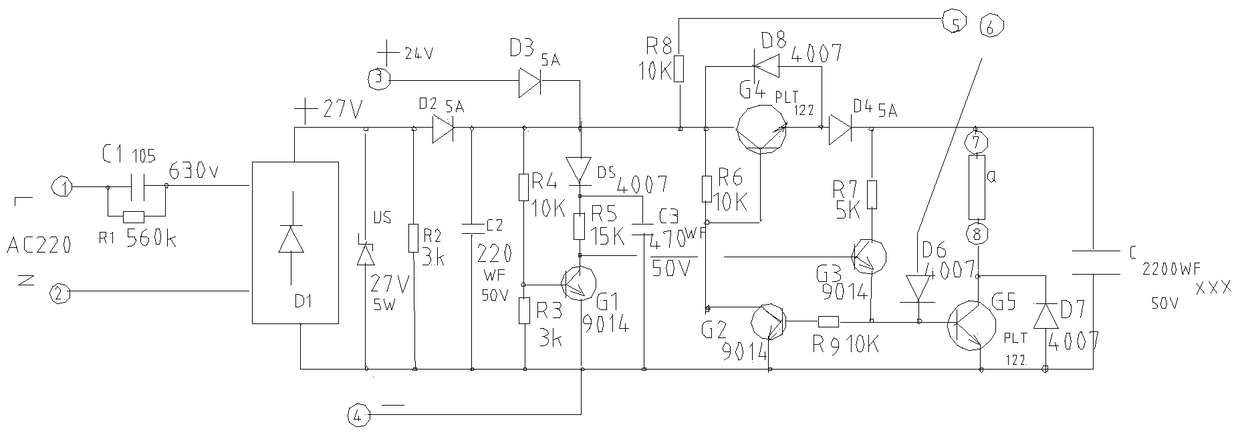 A gas solenoid valve control circuit