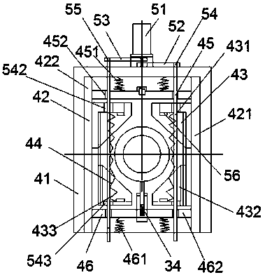 A steel pipe processing device with a lifting spindle