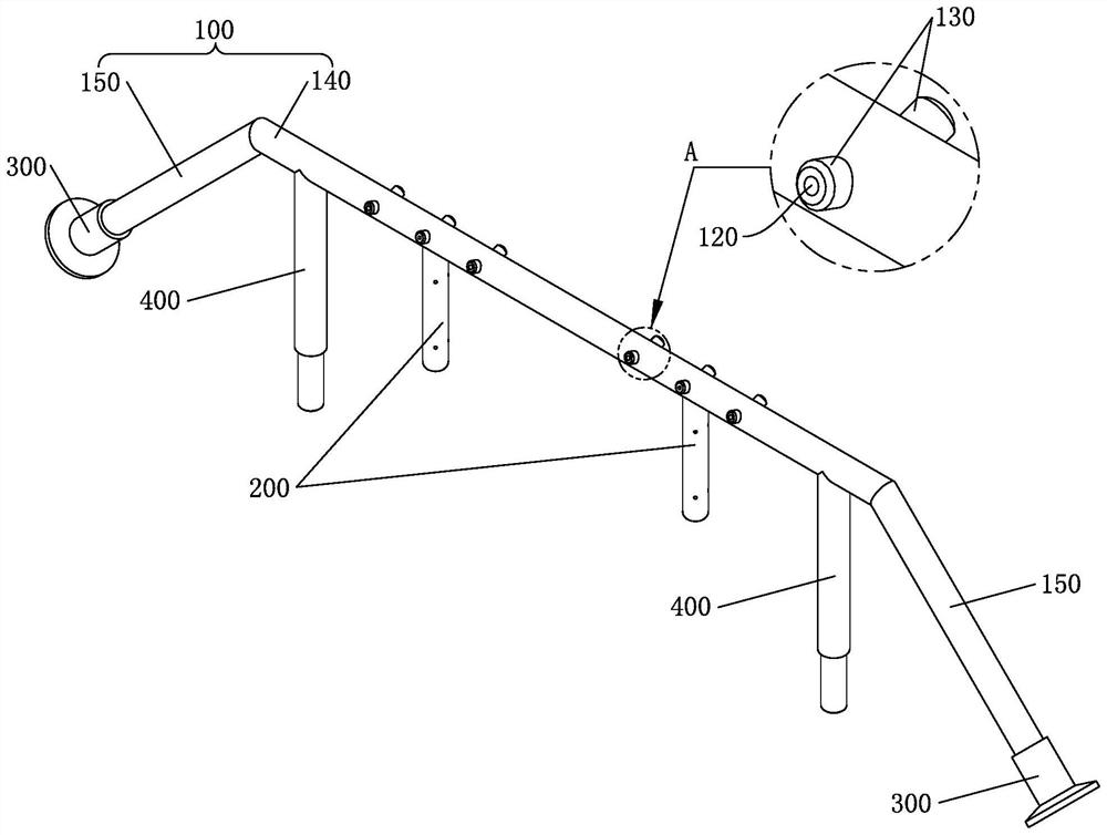 Spray pipe for fixing thermal shrinkage label