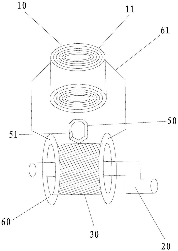 Wiring method and device for concrete performance test element connecting line