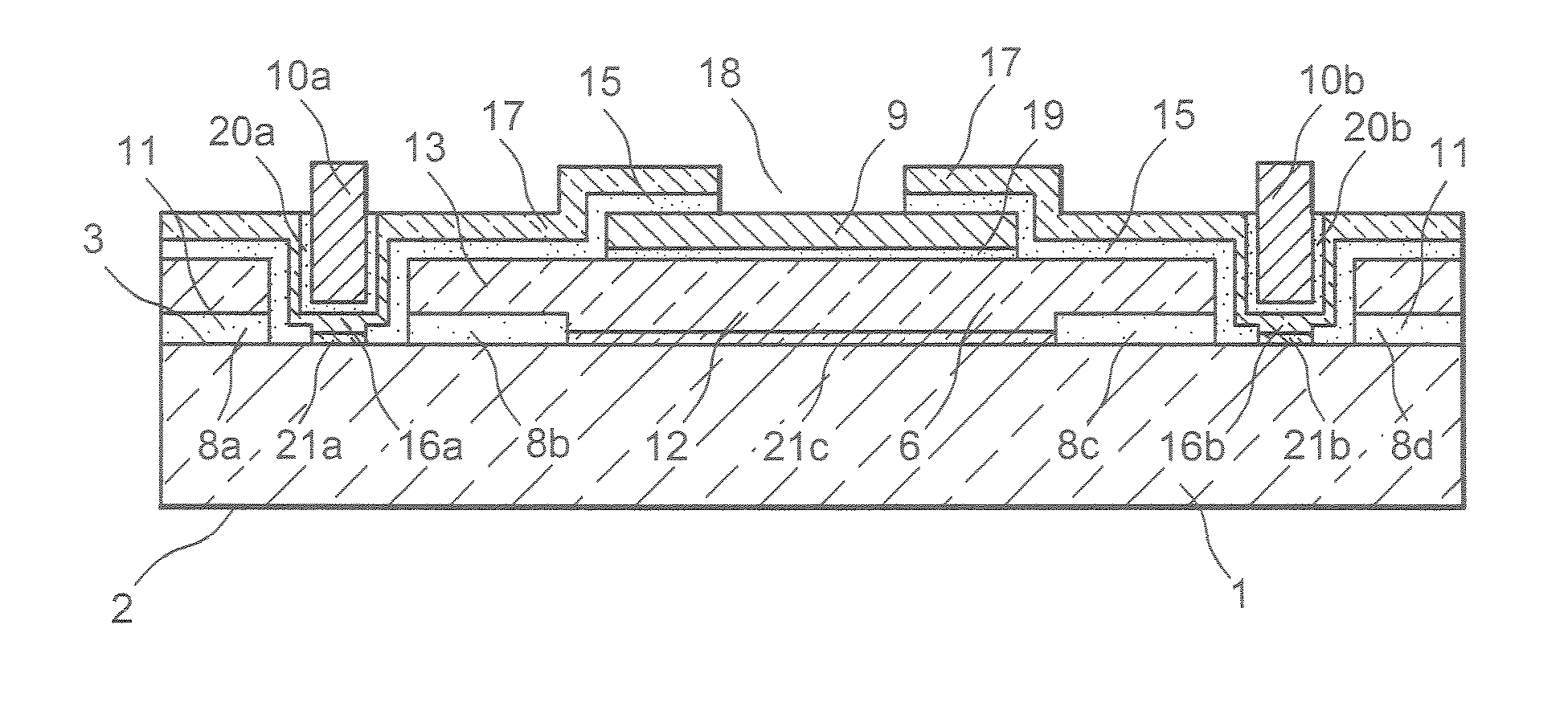 Semiconductor Device with Heterojunctions and an Inter-Finger Structure