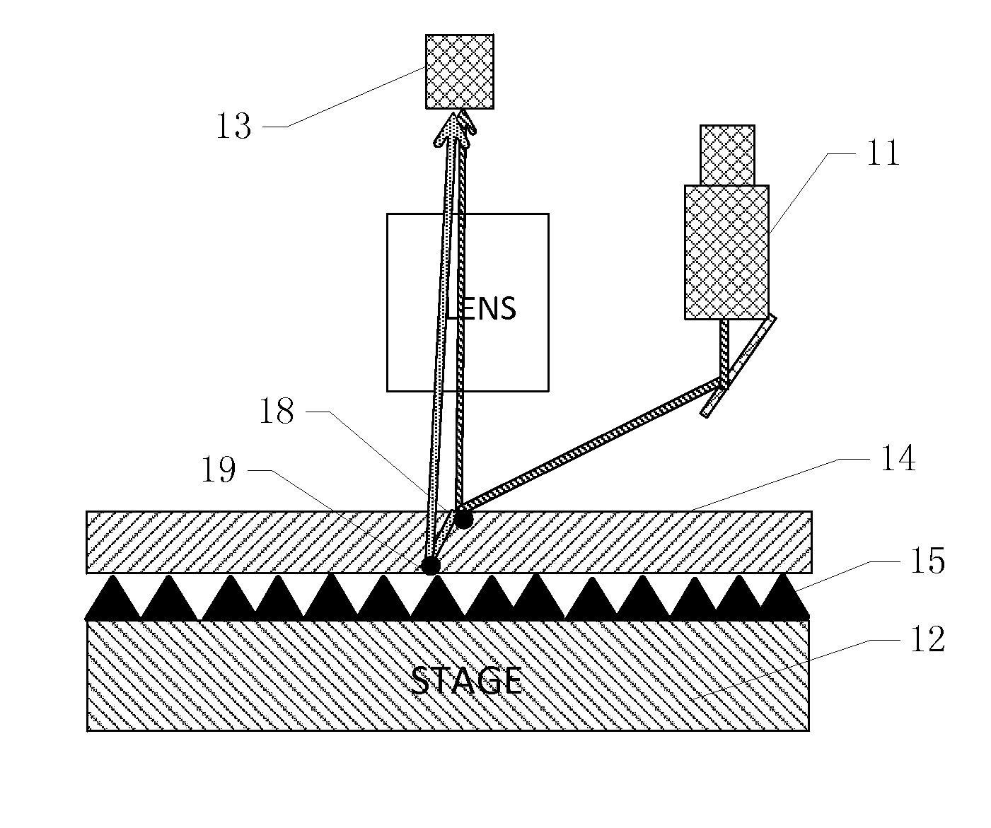 Inspecting device for detecting appearance of debris on a surface of a glass substrate, inspecting apparatus and method for conducting inspection