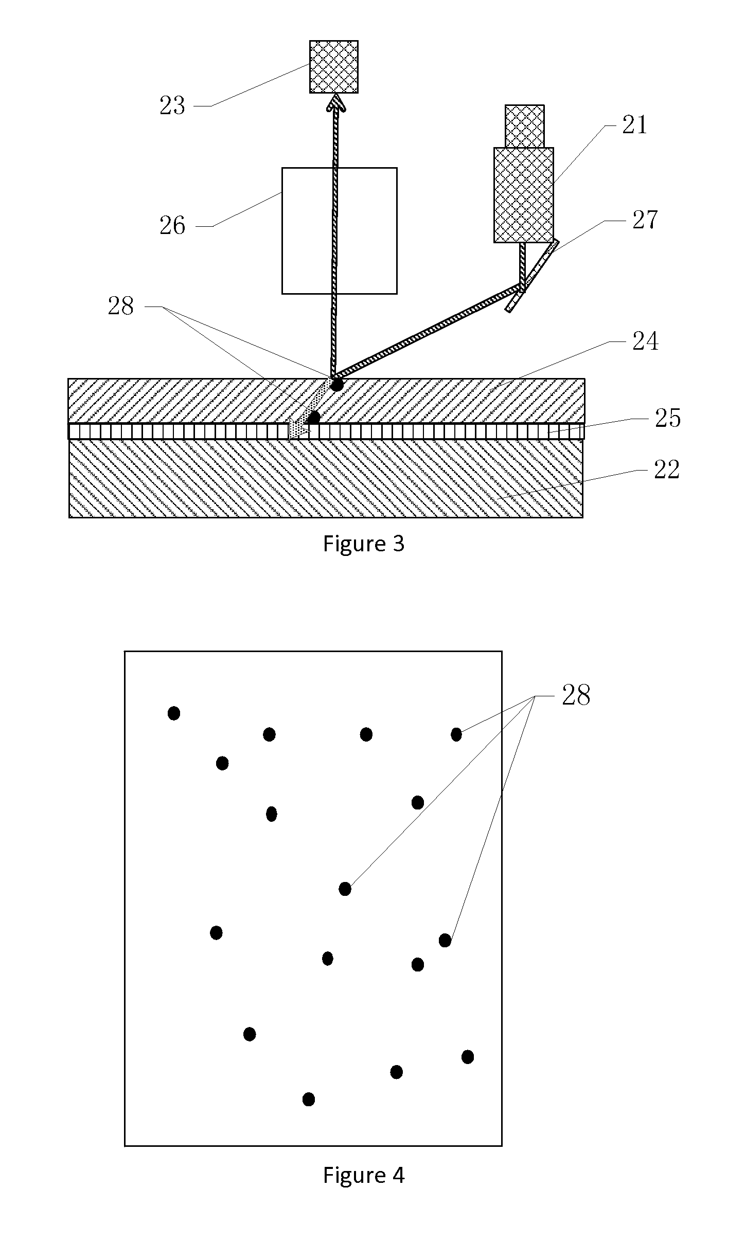 Inspecting device for detecting appearance of debris on a surface of a glass substrate, inspecting apparatus and method for conducting inspection