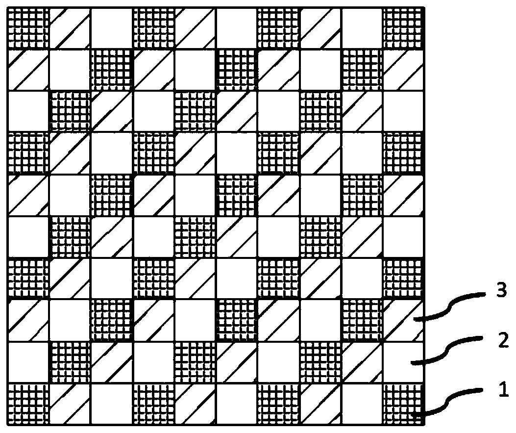 Patterned color conversion array Micro LED as well as preparation method and application thereof