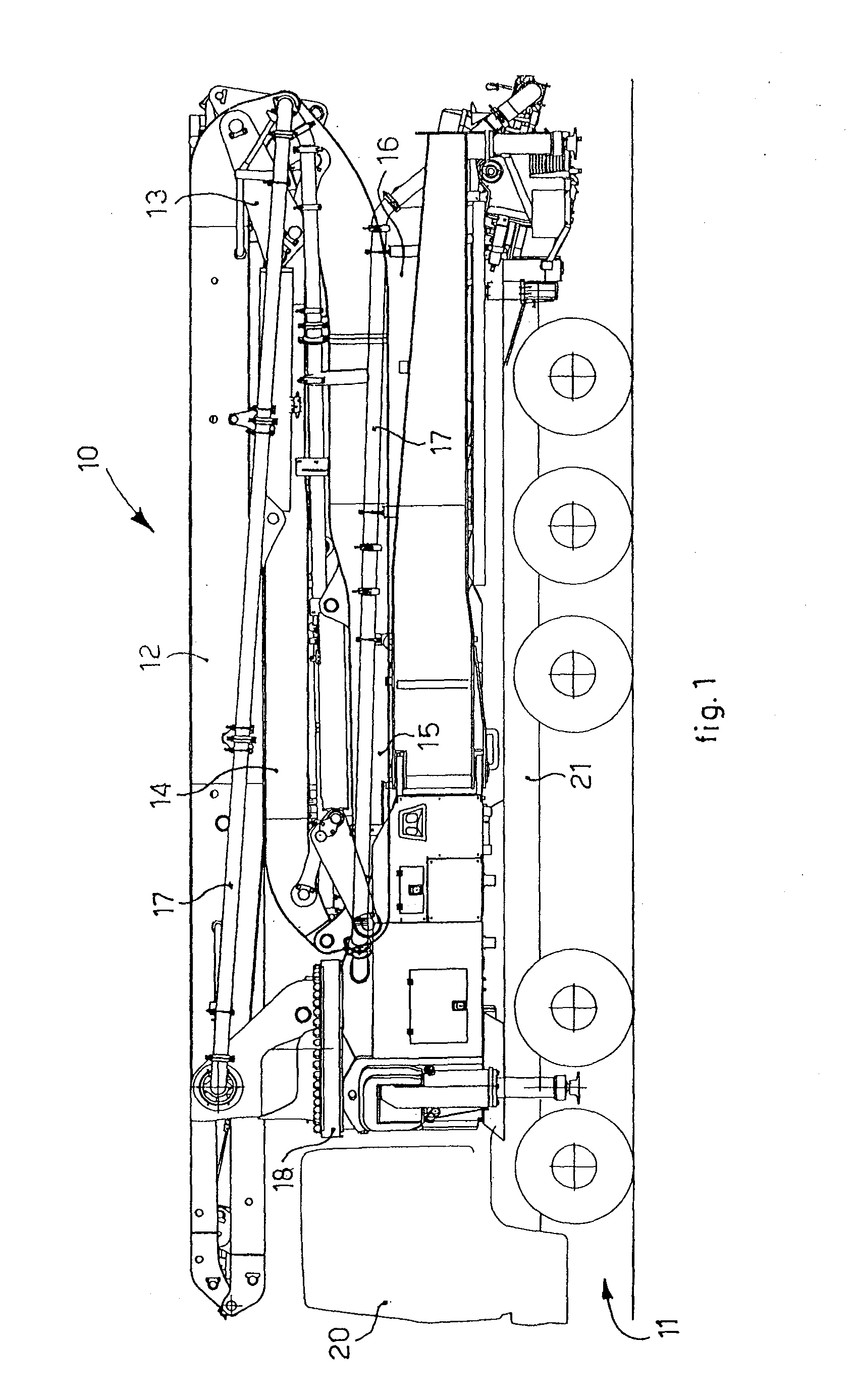 Arm made of composite material and relative production method