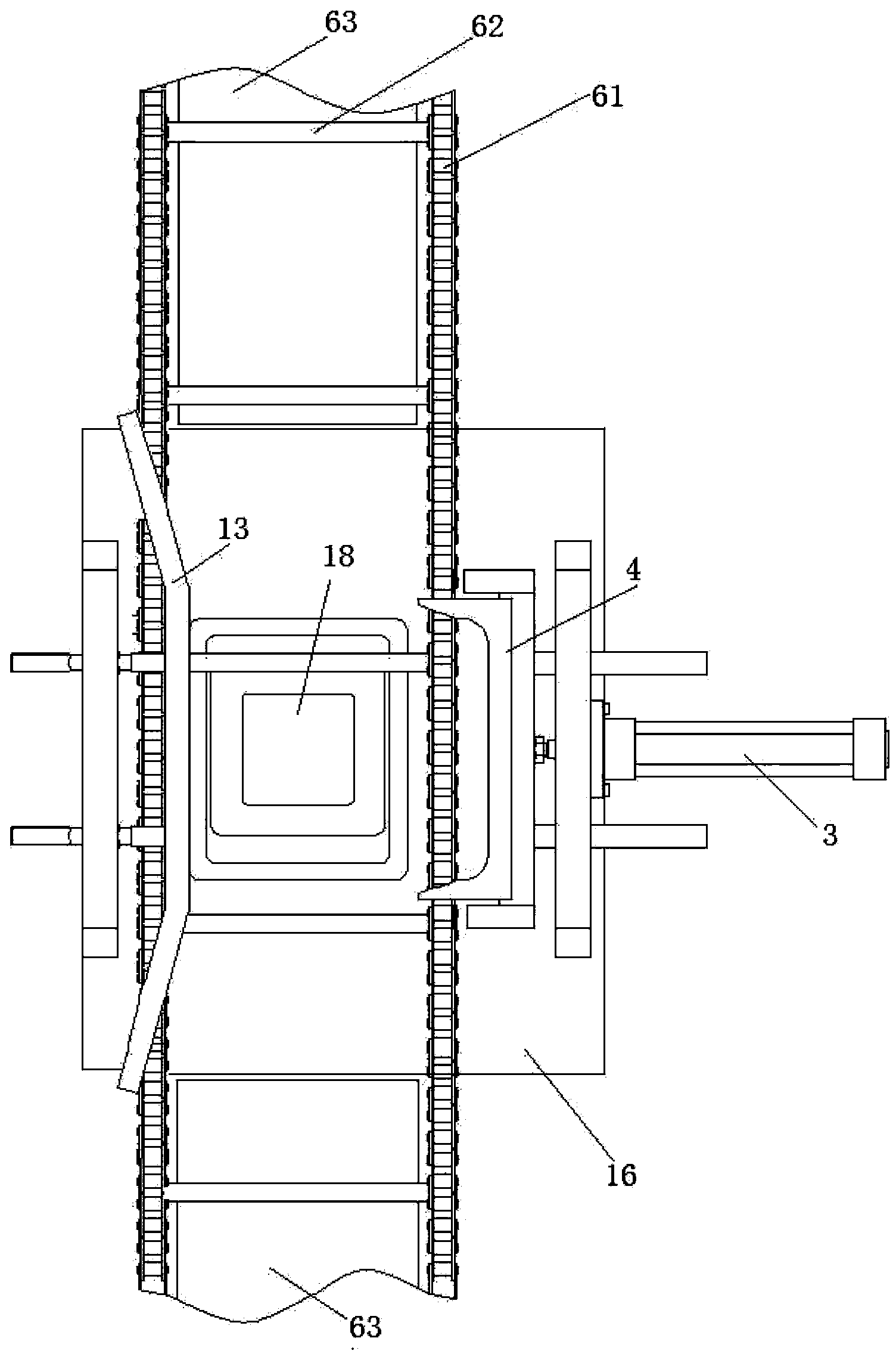 Automatic paper scrap-pressing device for combined fireworks