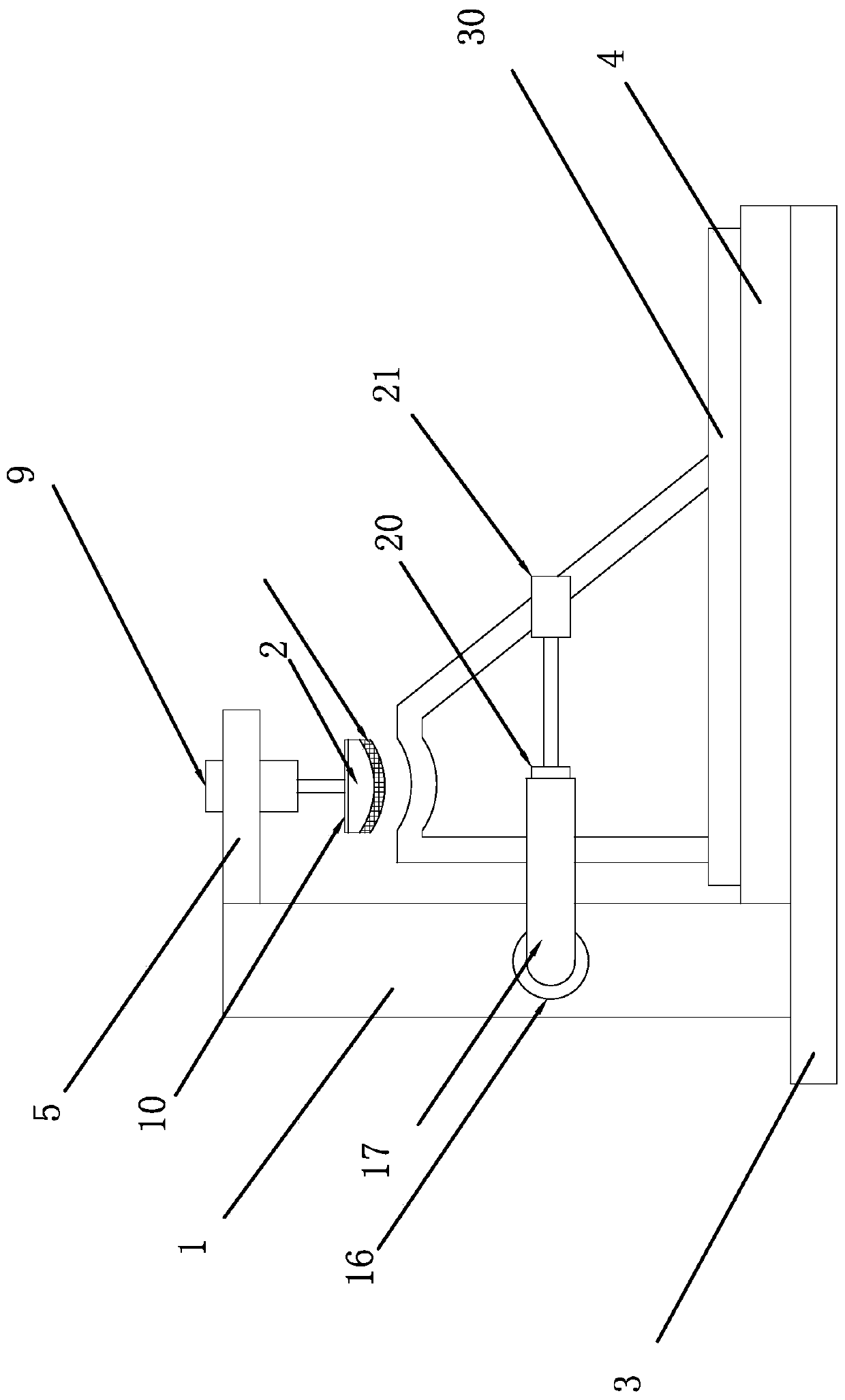 A detection device for the stability of solar water heater support