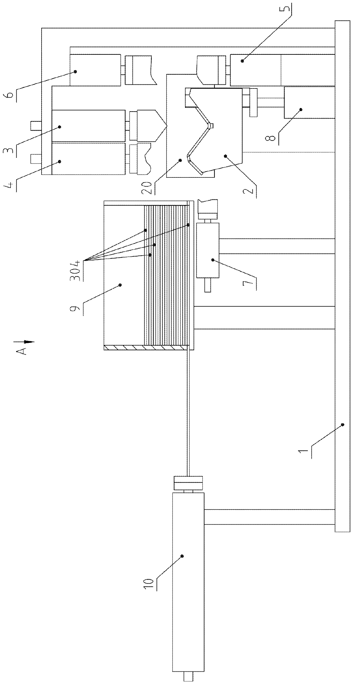 Automatic production device for medical gauze textile machine turning and sliding plate