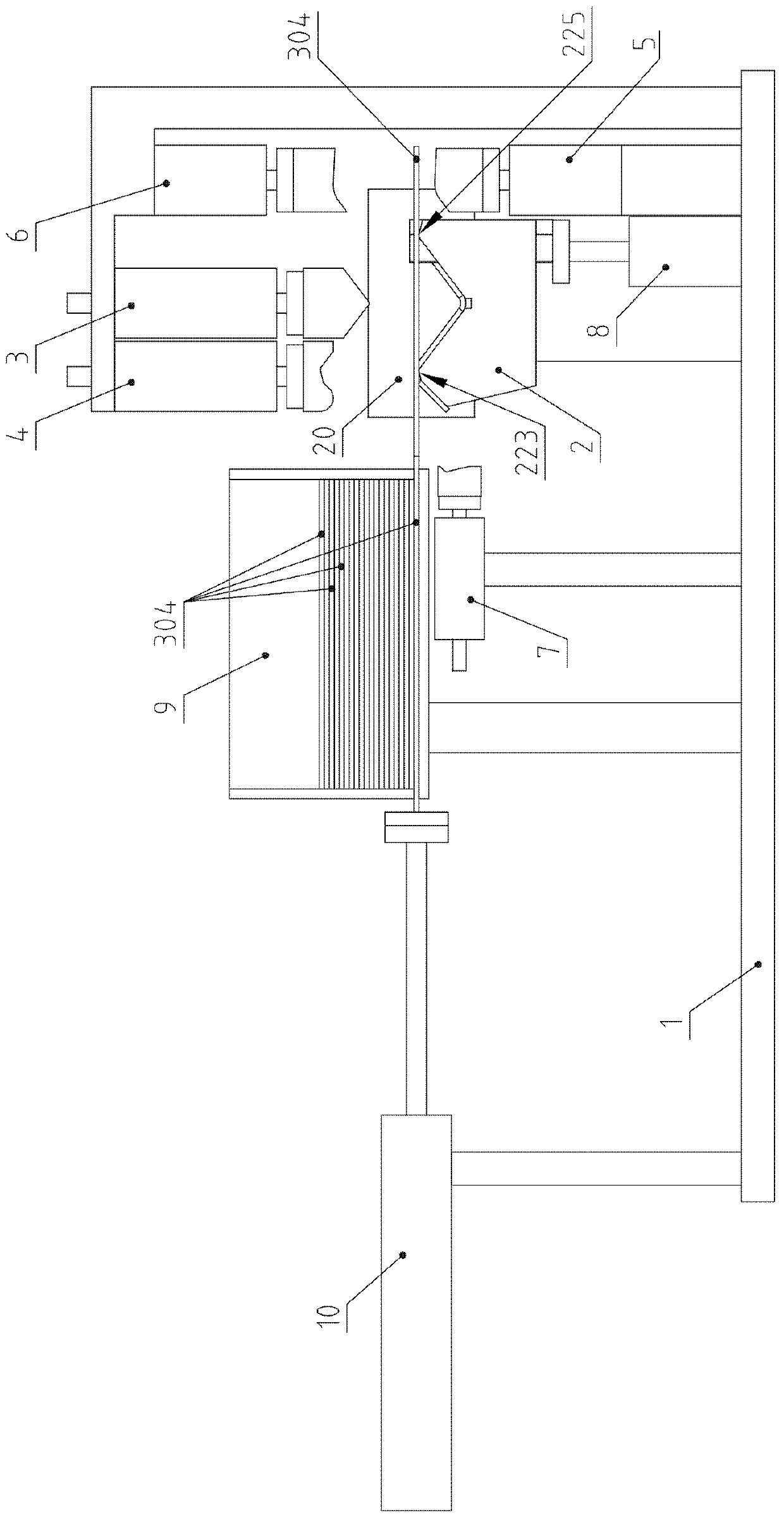 Automatic production device for medical gauze textile machine turning and sliding plate