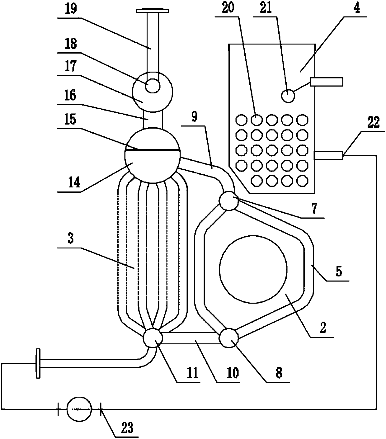 Horizontal water-pipe-type-structure steam generator